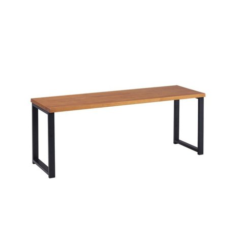 Banco Mineapolis Madeira Maciça/MDF Preto/Mel