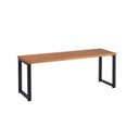 Ver imagem 1 de Banco Mineapolis Madeira Maciça/MDF Preto/Mel