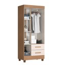 Ver imagem 3 de Roupeiro 1 Metro 30464 Lite 4 Portas 2 Gavetas - Nature/ Off White Móveis Leão