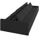 Ver imagem 6 de Sofá Ilha Modular para Sala 392cm com Puff Dublin K01 Veludo Preto e Sintético Preto - Lyam Decor