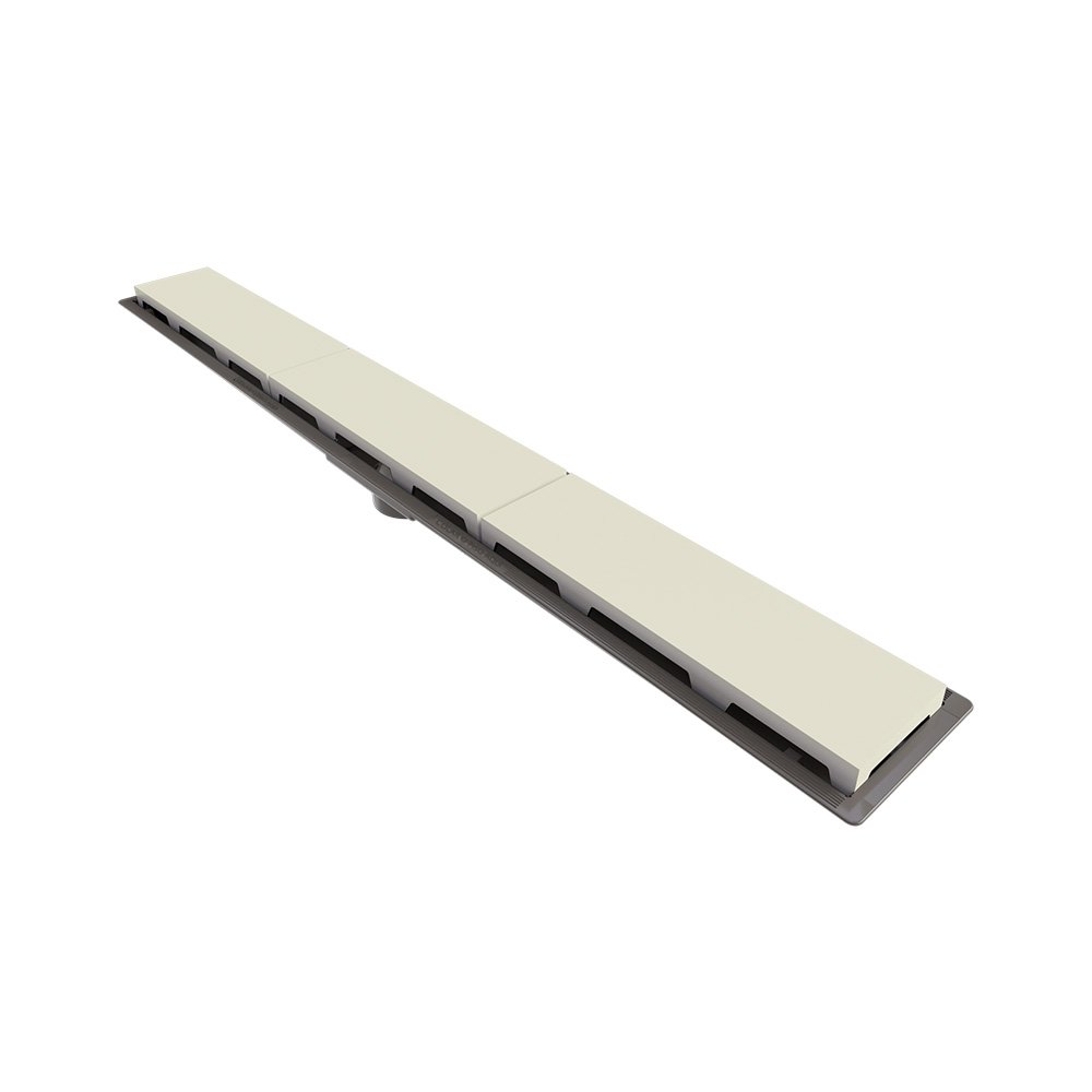 Ralo Linear Novii Sifonado 8896 75cm Saída Central com Tampa Bege Bege 8896 - 1
