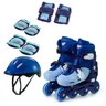 Kit Patins In Line Ajustável Azul Zippy Toys:34 a 37 - 1