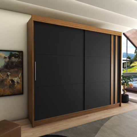 Guarda-roupa Casal Castle Rock 100% Mdf 2 Portas 4 Gavetas - Panorama Móveis