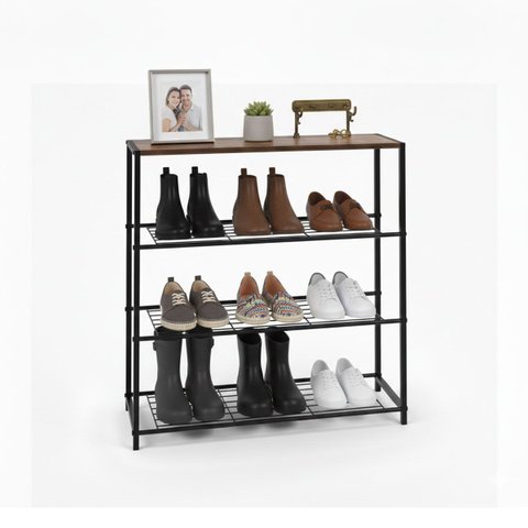 Organizador Sapateira Prateleira 4 Andares Sapatos Sandalia Organizacao Hall Casa