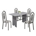 Ver imagem 2 de Conjunto de Mesa 120x75cm Tampo Granito com 4 Cadeiras Bianca Prata/Martelado/Ocre/Paraopeba