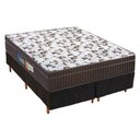 Ver imagem 1 de Cama Box Queen: Colchão Anatômico Polar D28/EP Orthoface + Base CRC Rústico Black(158x198)