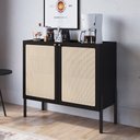 Ver imagem 2 de Balcão Aparador Cantinho do Café Pés Madeira Moss A03 Nero Preto - Lyam Decor