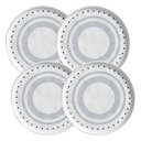 Ver imagem 1 de Jogo 4 Pratos para Sobremesa Cerâmica 21,5cm Branco e Azul Porto Brasil Bio Astral