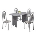 Ver imagem 2 de Conjunto de Mesa 120x75cm Tampo Granito com 4 Cadeiras Bianca Branco/Martelado Pérola/Ocre/Paraopeba