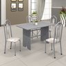 Conjunto de Mesa 120x75cm Tampo Granito com 4 Cadeiras Bianca Soma Móveis - 1