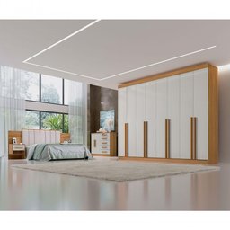 Guarda Roupas Casal Daymond 8pts 100% Mdf Cinamomo Off White - 1