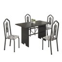 Ver imagem 2 de Conjunto de Mesa 120x75cm Tampo Ardósia com 4 Cadeiras Bianca Prata/Martelado/Indiano/Paraopeba