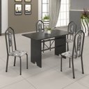 Ver imagem 1 de Conjunto de Mesa 120x75cm Tampo Ardósia com 4 Cadeiras Bianca