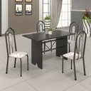 Ver imagem 1 de Conjunto de Mesa 120x75cm Tampo Ardósia com 4 Cadeiras Bianca 