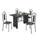Ver imagem 2 de Conjunto de Mesa 120x75cm Tampo Ardósia com 4 Cadeiras Bianca Branco/Martelado Perola/Indiano/Preto Floral