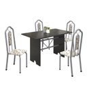 Ver imagem 2 de Conjunto de Mesa 120x75cm Tampo Ardósia com 4 Cadeiras Bianca Branco/Martelado Perola/Indiano/Arabesco