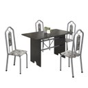 Ver imagem 2 de Conjunto de Mesa 120x75cm Tampo Ardósia com 4 Cadeiras Bianca Branco/Martelado Perola/Indiano/Paraopeba