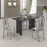 Conjunto de Mesa 120x75cm Tampo Ardósia com 4 Cadeiras Bianca  - 1
