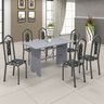 Conjunto de Mesa 140x75cm Tampo Granito com 6 Cadeiras Bianca Soma Móveis - 1