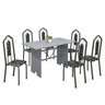 Conjunto de Mesa 140x75cm Tampo Granito com 6 Cadeiras Bianca Soma Móveis - 2