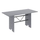 Ver imagem 4 de Conjunto de Mesa 140x75cm Tampo Granito com 6 Cadeiras Bianca Soma Móveis Prata/Martelado/Ocre/Preto Floral