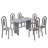 Conjunto de Mesa 140x75cm Tampo Granito com 6 Cadeiras Bianca Soma Móveis - 2