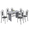 Conjunto de Mesa 140x75cm Tampo Granito com 6 Cadeiras Bianca Soma Móveis - 2