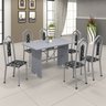 Conjunto de Mesa 140x75cm Tampo Granito com 6 Cadeiras Bianca Soma Móveis - 1