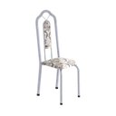 Ver imagem 5 de Conjunto de Mesa 140x75cm Tampo Granito com 6 Cadeiras Bianca Soma Móveis Branco/Martelado Perola/Ocre/Arabesco