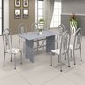 Conjunto de Mesa 140x75cm Tampo Granito com 6 Cadeiras Bianca Soma Móveis - 1