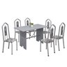 Conjunto de Mesa 140x75cm Tampo Granito com 6 Cadeiras Bianca Soma Móveis - 2