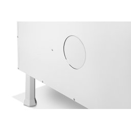 GABINETE ARMARIO DE COZINHA 100% AÇO PARA PIA 1.20 MT 2 PORTAS 3 GAVETAS BRANCO/PRETO -MARROART - 7