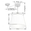 Ver imagem 4 de Lustre Pendente Cone com Desvio Md-4280 Cúpula 30/30x40cm Rustico Bege - Bivolt