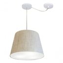Ver imagem 3 de Lustre Pendente Cone com Desvio Md-4280 Cúpula 30/30x40cm Rustico Bege - Bivolt