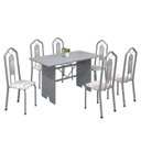 Ver imagem 2 de Conjunto de Mesa 140x75cm Tampo Granito com 6 Cadeiras Bianca 