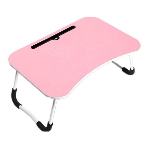 Mesa Notebook Dobrável Rosa para Sofá Home Office