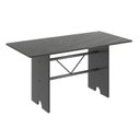Ver imagem 4 de Conjunto de Mesa 140x75cm Tampo Ardósia com 6 Cadeiras Bianca Soma Móveis Prata/Martelado/Ardosia Indiano/Paraopeba