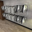 Ver imagem 1 de Arara de Roupas para Loja Quarto Closet 14 Peças Regulável 300x100 Cm Cor Branco Kit Clst1b366