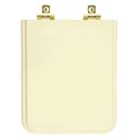 Ver imagem 1 de Assento Sanitário Soft Close Square Bone para Vaso Incepa com Ferragem Dourada