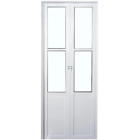 Porta de Aluminio Camarão Lambril Vidro Mini Boreal com Trinco Linha Premium:2,10 X 1,00/direita/bra