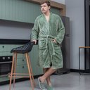 Ver imagem 1 de Roupão Adulto Microfibra Flannel Appel Pollo Verde Campestre