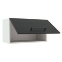 Ver imagem 4 de Armário Aéreo Madesa Agata 60 cm 1 Porta Basculante Branco/Preto Cor:Branco/Preto