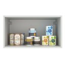 Ver imagem 3 de Armário Aéreo Madesa Agata 60 cm 1 Porta Basculante Branco/Preto Cor:Branco/Preto