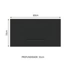 Ver imagem 2 de Armário Aéreo Madesa Agata 60 cm 1 Porta Basculante Branco/Preto Cor:Branco/Preto