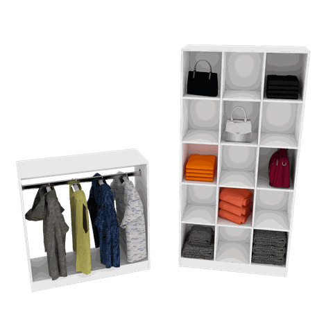 KIT LOJA OU CLOSET 20+21 M99.2021.B (CLOSET, COMÉRICO) MUNDI MOVEIS