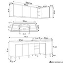 Ver imagem 7 de Armário de Cozinha Modulado de Canto Esquerdo 4 Peças Cp51 com Pia Inox Preto - Lumil