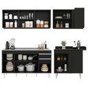 Ver imagem 5 de Armário de Cozinha Modulado de Canto Esquerdo 4 Peças Cp51 com Pia Inox Preto - Lumil