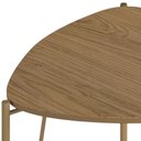 Ver imagem 6 de Mesa Lateral para Sala de Estar Alta Pés Industrial Dourado Alef I03 Louro - Lyam Decor