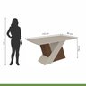 Conjunto Mesa 170cm Tampo MDF/Vidro 6 Cadeiras Vênus Móveis Lopas - 6