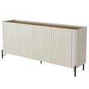 Ver imagem 6 de Buffet Sala de Jantar 4 Portas Brise 1 Gaveta Pés Industrial Preto Naim I03 Luna Louro - Lyam